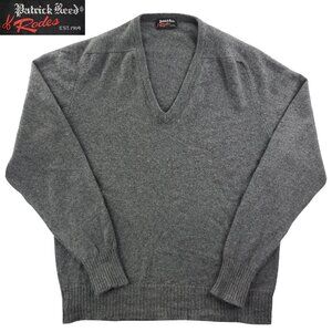Scotland Pure Cashmere Sweater VTG V-Neck Patrick Reed Rodes Men Measures Large
